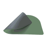 Jogo Americano Folha + Porta Copos - Kit Com 6 - Cor: Esmeralda