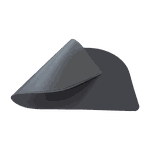 Jogo Americano Folha + Porta Copos - Kit Com 6 - Cor: Preto