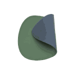 Jogo Americano Palheta + Porta Copos - Kit Com 6 - Cor: Esmeralda