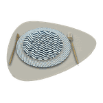 Jogo Americano Palheta + Porta Copos - Kit Com 6 - Cor: Off White