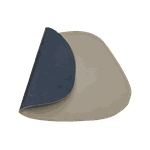 Jogo Americano Stone + Porta Copos - Kit Com 6 - Cor: Aveia