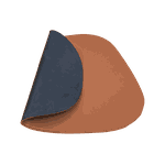 Jogo Americano Stone + Porta Copos - Kit Com 6 - Cor: Caramelo