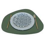 Jogo Americano Stone + Porta Copos - Kit Com 6 - Cor: Esmeralda