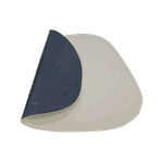 Jogo Americano Stone + Porta Copos - Kit Com 6 - Cor: Off White