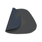 Jogo Americano Stone + Porta Copos - Kit Com 6 - Cor: Preto