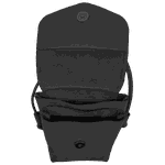 Bolsa Feminina PokeBag - Couro Legítimo - Preta