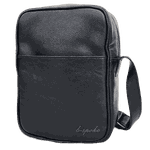 Bolsa UNISEX Shoulder Bag - Preta - COURO LEGÍTIMO