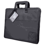 Maleta de Paramentação Maçônica PRETA - COURO LEGÍTIMO