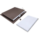 Bloco De Notas Ring + Refil - TABACO - Couro Legítimo
