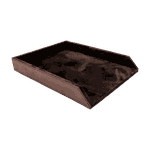 Kit Escritório (p. Papel A4, Lápis E Clips) - Couro Legítimo - TABACO