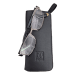 Estojo Porta Óculos Flex - Preto - COURO LEGÍTIMO