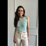 Regata Tricot Fios - Verde Água