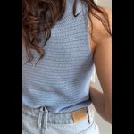 Regata Ponto Crochê - Azul