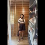 Blusa Tricot Listras - Caramelo