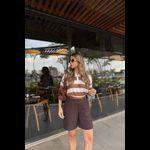 Blusa Tricot Listras - Caramelo