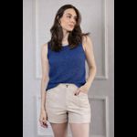 Regata Ponto Crochê - Azul Petróleo