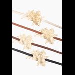 Cinto Flor Metal - Marrom