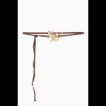 Cinto Flor Metal - Marrom