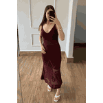 Vestido Tricot Ponto - Marsala