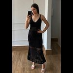 Vestido Tricot Ponto - Preto