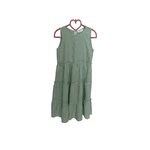 Vestido listrado verde