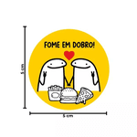 ADESIVO FOME EM DOBRO - 500 UNIDADES