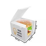 CAIXA LANCHE HAMBURGUER EXTRA GRANDE PERSONALIZADA - 50 UNIDADES