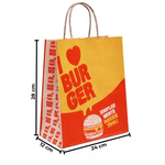 SACOLA KRAFT DELIVERY FAST FOOD TAMANHO M - 25 UNIDADES