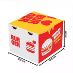 CAIXA LANCHE HAMBURGUER EXTRA GRANDE FAST FOOD - 50 UNIDADES