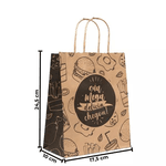 SACOLA KRAFT DELIVERY SUA MEGA DELICIA BLACK GOURMET TAMANHO P - 25 UNIDADES