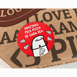 ADESIVO GRATIDÃO PIZZA - 500 Unidades
