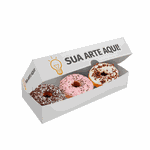 EMBALAGEM DONUTS 3 UND PERSONALIZADO - 50 UNIDADES