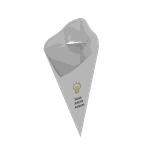 EMBALAGEM CONE COM SUPORTE DE MOLHOS MÉDIA PERSONALIZADA - 50 UNIDADES