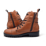 Bota Coturno Feminino Caramelo