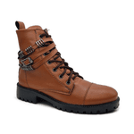 Bota Coturno Feminino Caramelo