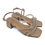 Sandália Strass Cinza