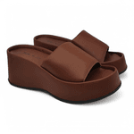 Chinelo Sola Alta Marrom