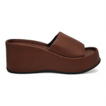 Chinelo Sola Alta Marrom