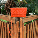 Bolsa Transversal Festa/Baladinha Laranja Fluorescente