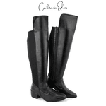 Kit 1 Bota Over em Neoprene, Coturno Preto 