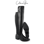 Kit 1 Bota Over em Neoprene, Coturno Preto 