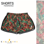 Short Feminino com Estampa Folhagem 