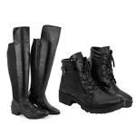 Kit 1 Bota Over em Neoprene, Coturno Preto 