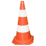 CONE P/SINALIZACAO 75CM LARANJA/BRANCO