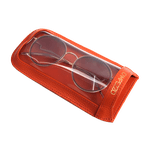 Porta Óculos Flat Couro Tangerina