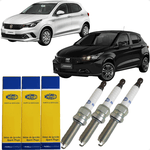 Jogo de Velas Ignição Argo Cronos Mobi Uno 1.0 6v 3cil Firefly Flex Magneti Marelli BN8RSIPMM