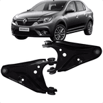 Par Bandeja Dianteira Com Pivô Logan Sandero 1.0 1.6 Após 2014 Nakata NBJ6011DP NBJ6011EP