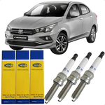Jogo de Velas Ignição Argo Cronos Mobi Uno 1.0 6v 3cil Firefly Flex Magneti Marelli BN8RSIPMM