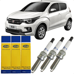 Jogo de Velas Ignição Argo Cronos Mobi Uno 1.0 6v 3cil Firefly Flex Magneti Marelli BN8RSIPMM