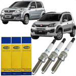 Jogo de Velas Ignição Argo Cronos Mobi Uno 1.0 6v 3cil Firefly Flex Magneti Marelli BN8RSIPMM